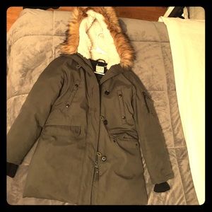 SAM S13 Olive Winter luxe Parka Coat XS